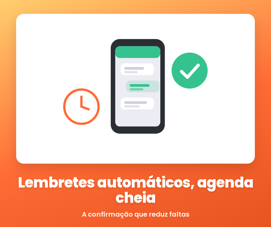 confirmação de consulta no WhatsApp - fluxo de lembretes que reduz faltas