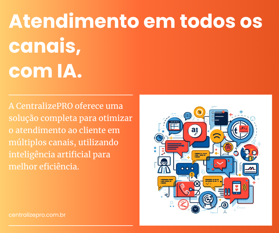 Atendimento em todos os canais, com IA.