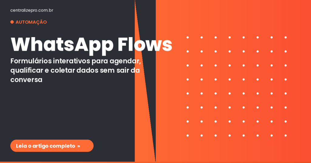 whatsapp flows formularios interativos no atendimento
