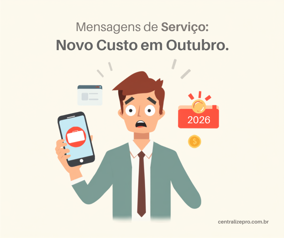 Novo custo de mensagem de serviço no WhatsApp API a partir de outubro 2026