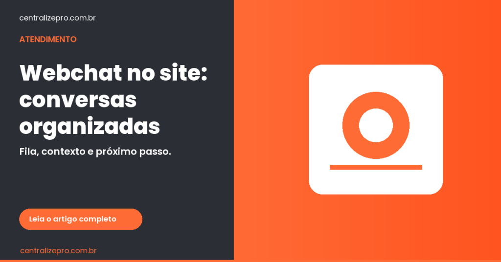 Webchat para site com conversas organizadas